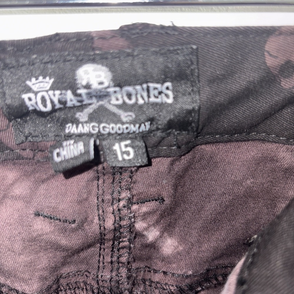 Royal Bones Jean Womens 15 Black Skull All Over Print Gothic Edgy Emo Altrnative - Picture 10 of 10